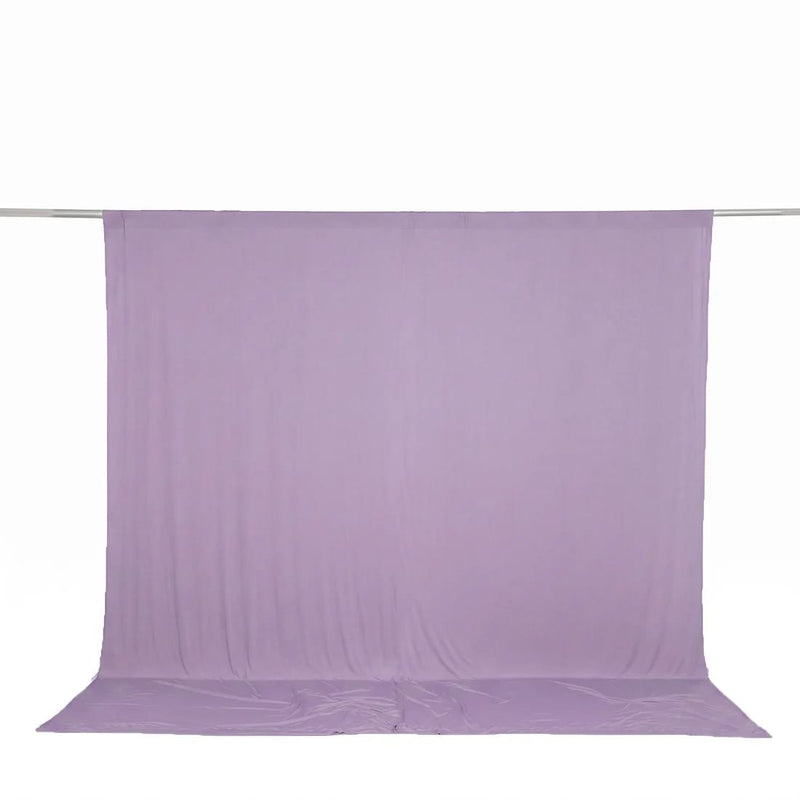 10 feet x 10 feet Spandex Backdrop Curtain with Rod Pocket CUR_PANSPX_10X10_LAV