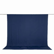 10 feet x 10 feet Spandex Backdrop Curtain with Rod Pocket CUR_PANSPX_10X10_NAVY