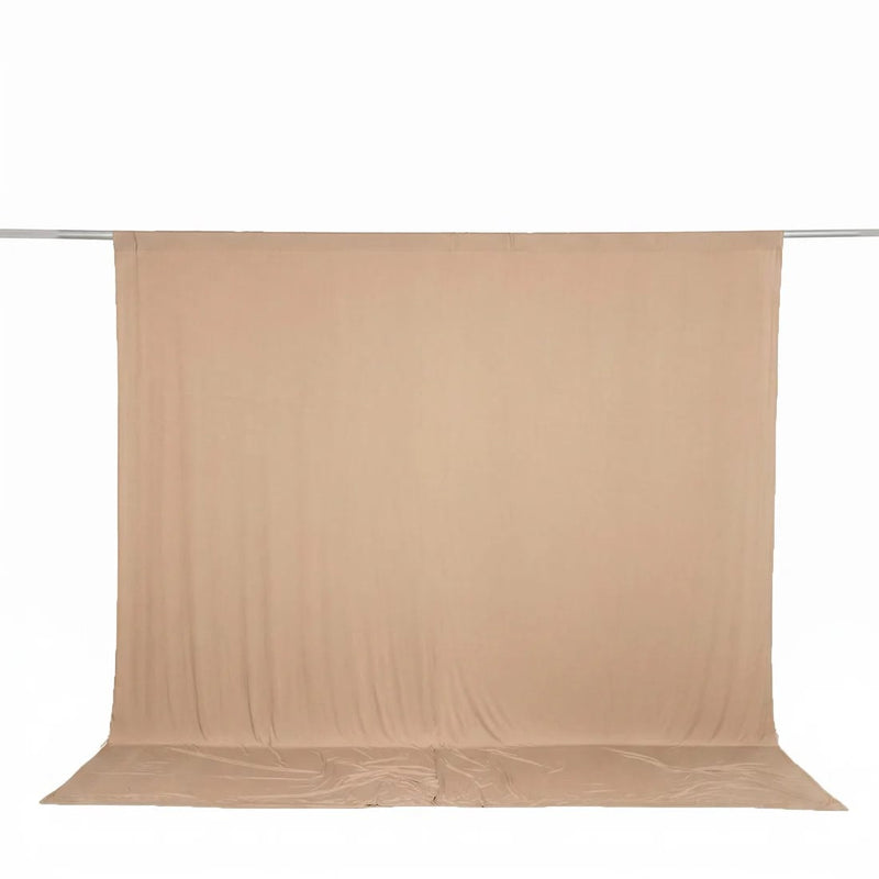 10 feet x 10 feet Spandex Backdrop Curtain with Rod Pocket CUR_PANSPX_10X10_NUDE