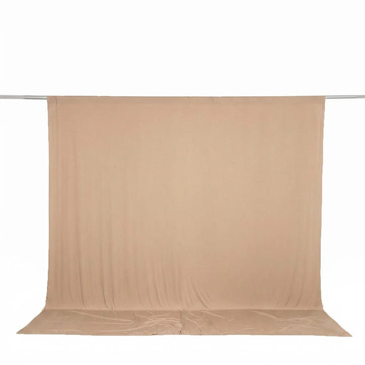 10 feet x 10 feet Spandex Backdrop Curtain with Rod Pocket CUR_PANSPX_10X10_NUDE
