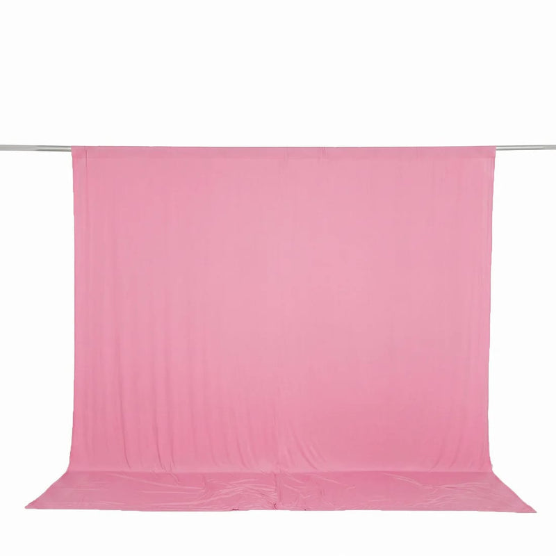 10 feet x 10 feet Spandex Backdrop Curtain with Rod Pocket CUR_PANSPX_10X10_PINK