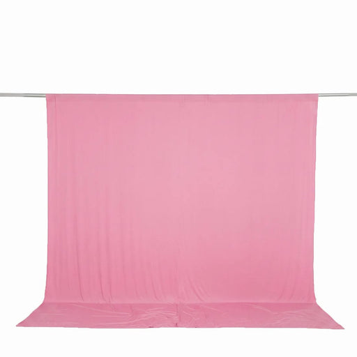 10 feet x 10 feet Spandex Backdrop Curtain with Rod Pocket CUR_PANSPX_10X10_PINK