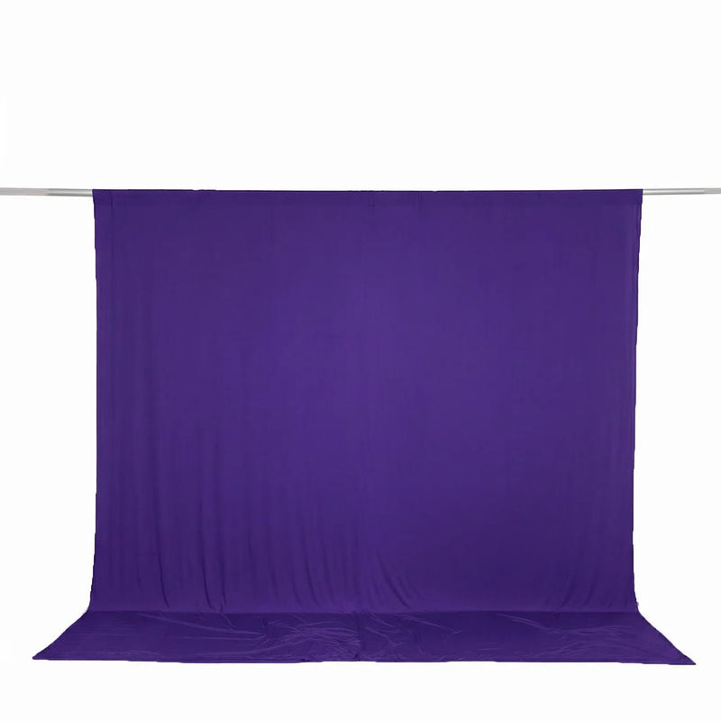 10 feet x 10 feet Spandex Backdrop Curtain with Rod Pocket CUR_PANSPX_10X10_PURP