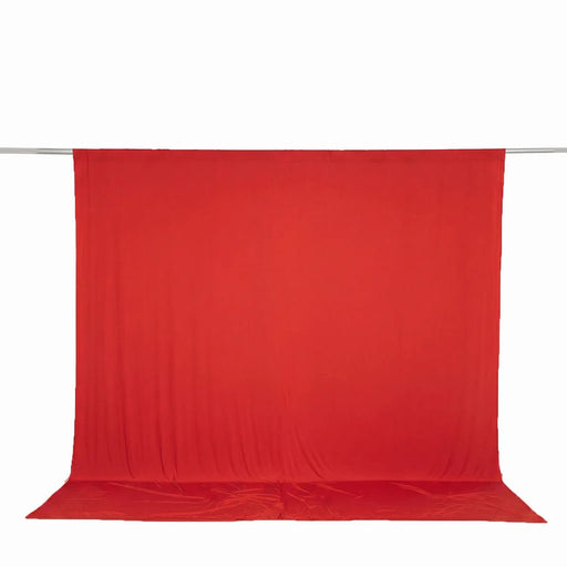 10 feet x 10 feet Spandex Backdrop Curtain with Rod Pocket CUR_PANSPX_10X10_RED