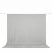 10 feet x 10 feet Spandex Backdrop Curtain with Rod Pocket CUR_PANSPX_10X10_SILV