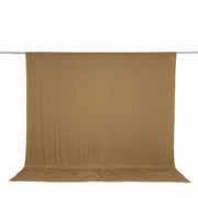 10 feet x 10 feet Spandex Backdrop Curtain with Rod Pocket CUR_PANSPX_10X10_TAUP