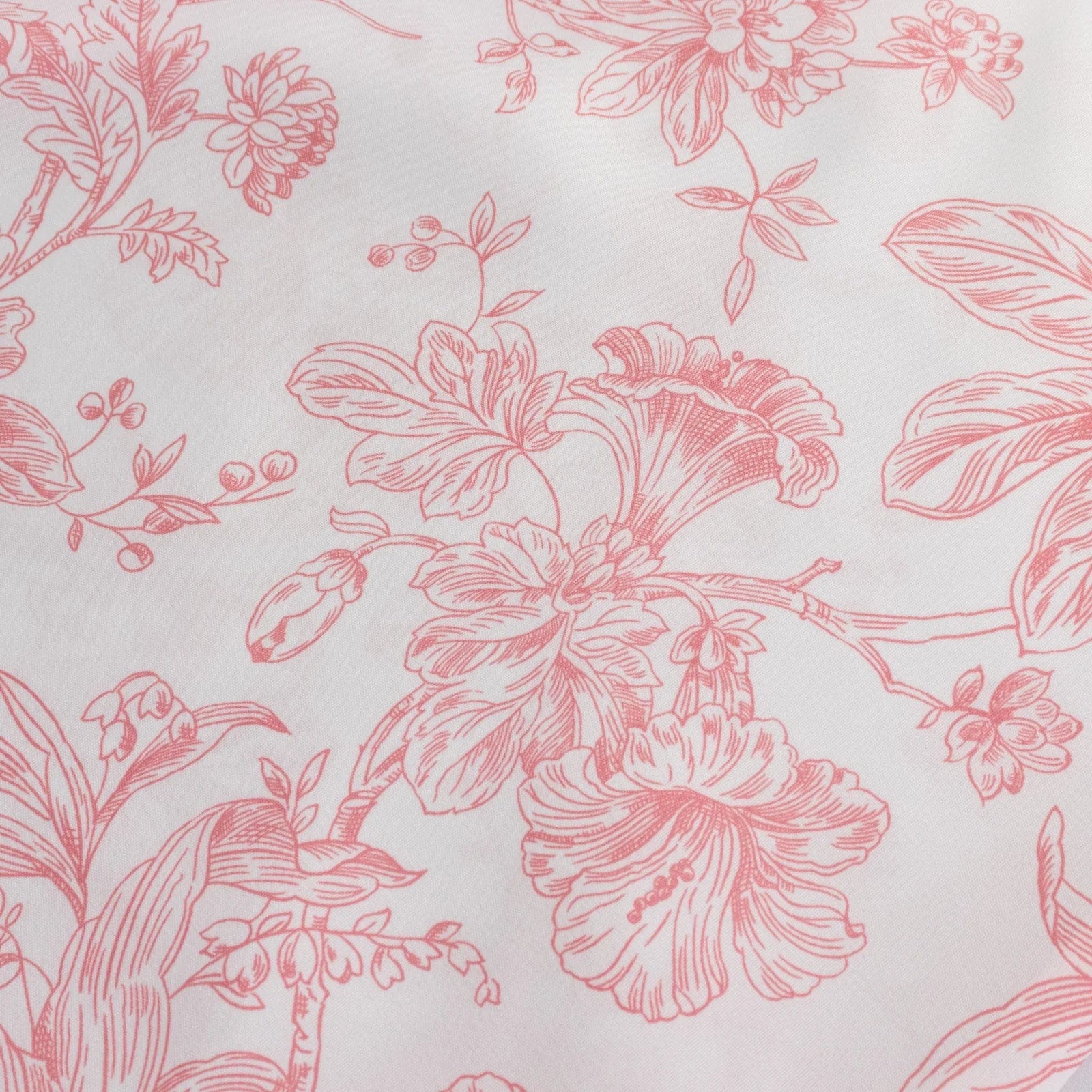 10 French Toile Floral Polyester Banquet Chair Covers