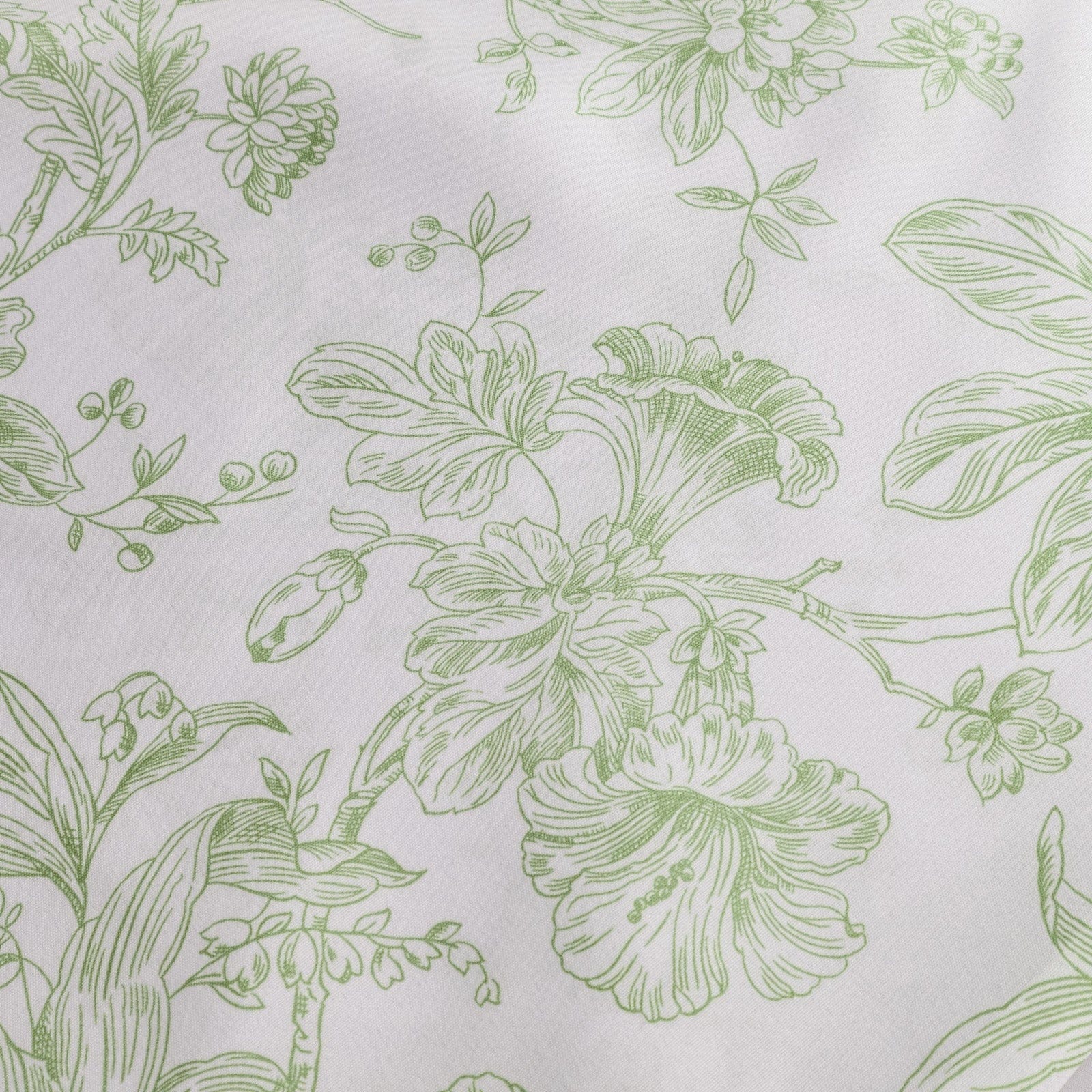 10 French Toile Floral Polyester Banquet Chair Covers