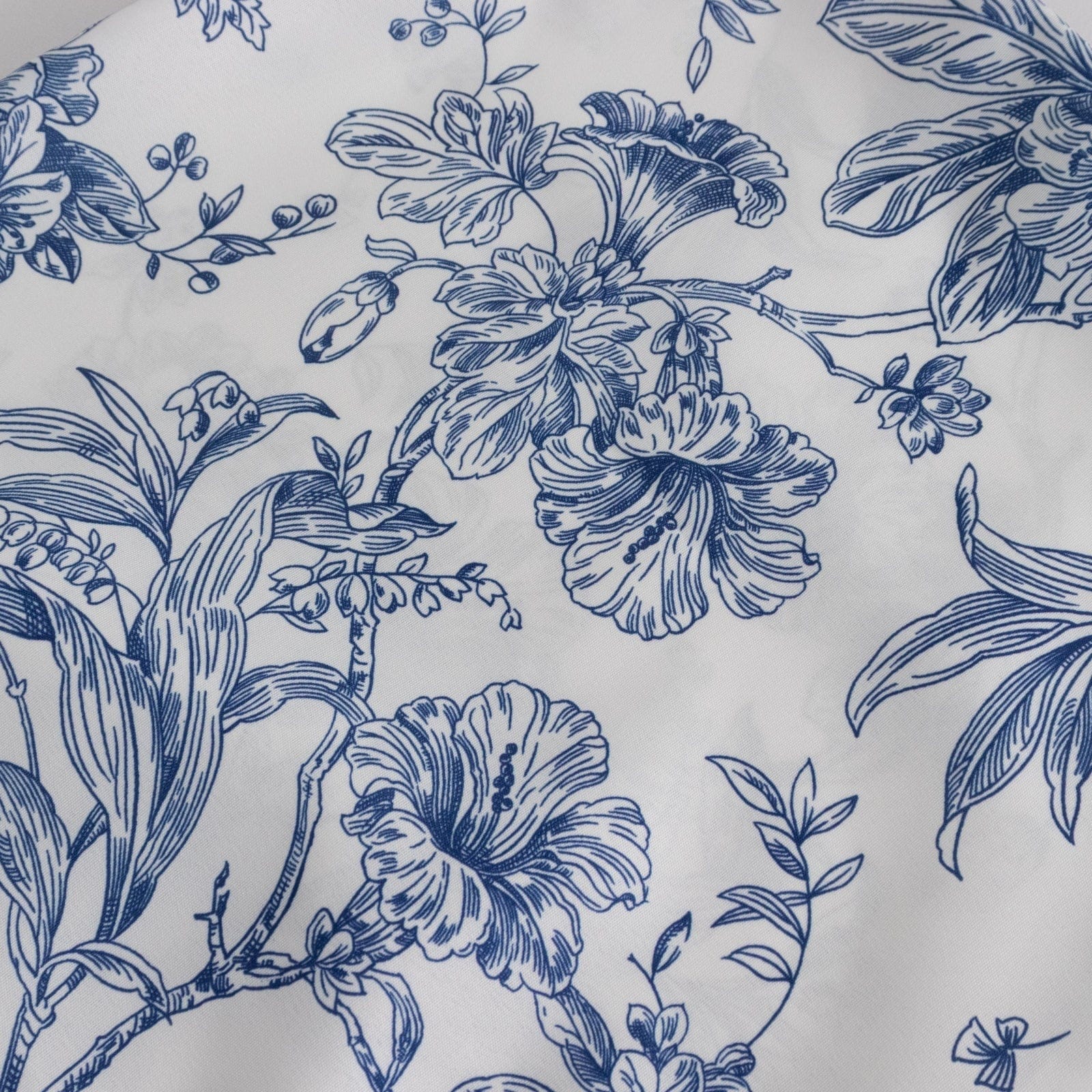 10 French Toile Floral Polyester Banquet Chair Covers