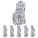 10 French Toile Floral Polyester Banquet Chair Covers