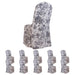 10 French Toile Floral Polyester Banquet Chair Covers