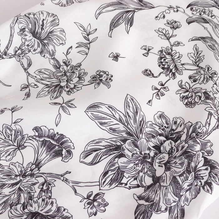 10 French Toile Floral Polyester Banquet Chair Covers