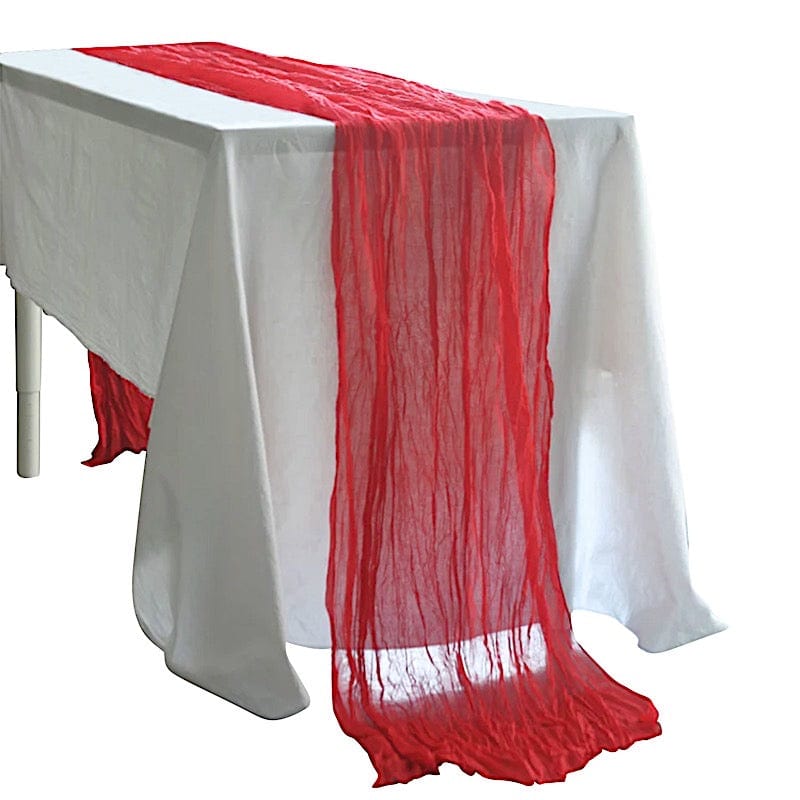 10 ft Cheesecloth Table Runner Cotton Wedding Linens