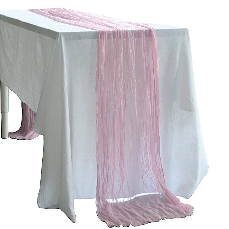 10 ft Cheesecloth Table Runner Cotton Wedding Linens
