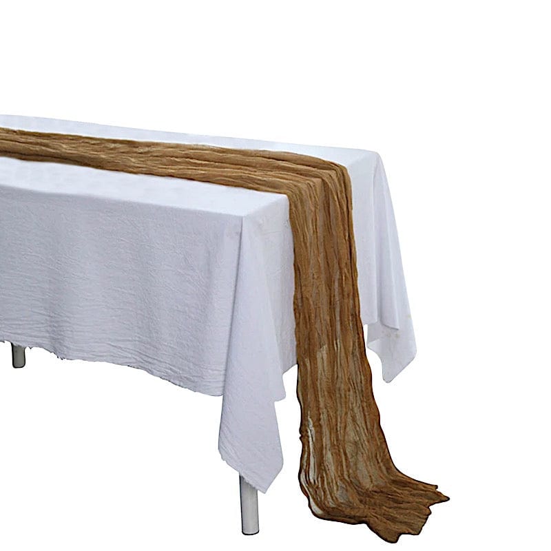 10 ft Cheesecloth Table Runner Cotton Wedding Linens
