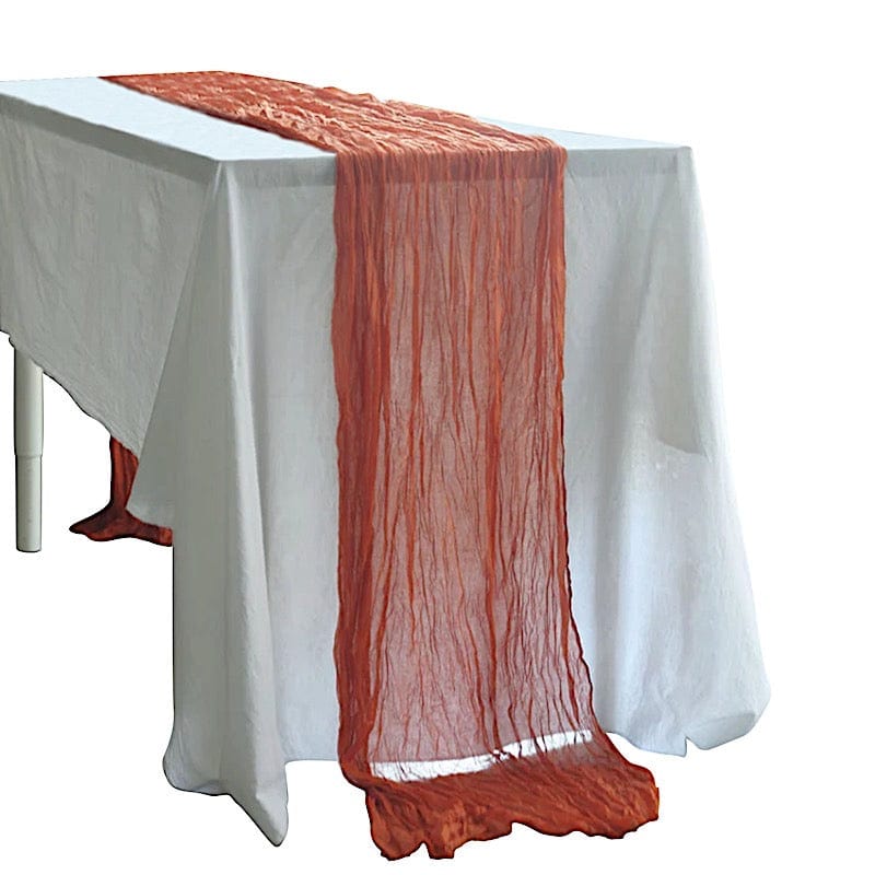 10 ft Cheesecloth Table Runner Cotton Wedding Linens