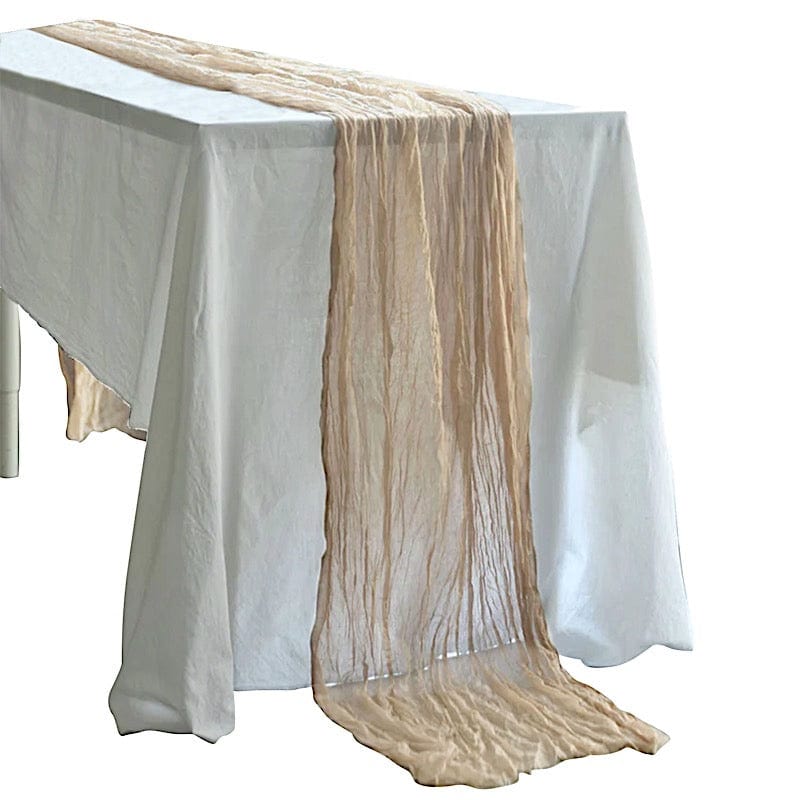 10 ft Cheesecloth Table Runner Cotton Wedding Linens