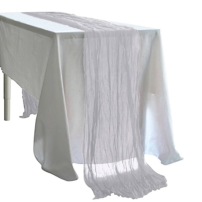 10 ft Cheesecloth Table Runner Cotton Wedding Linens