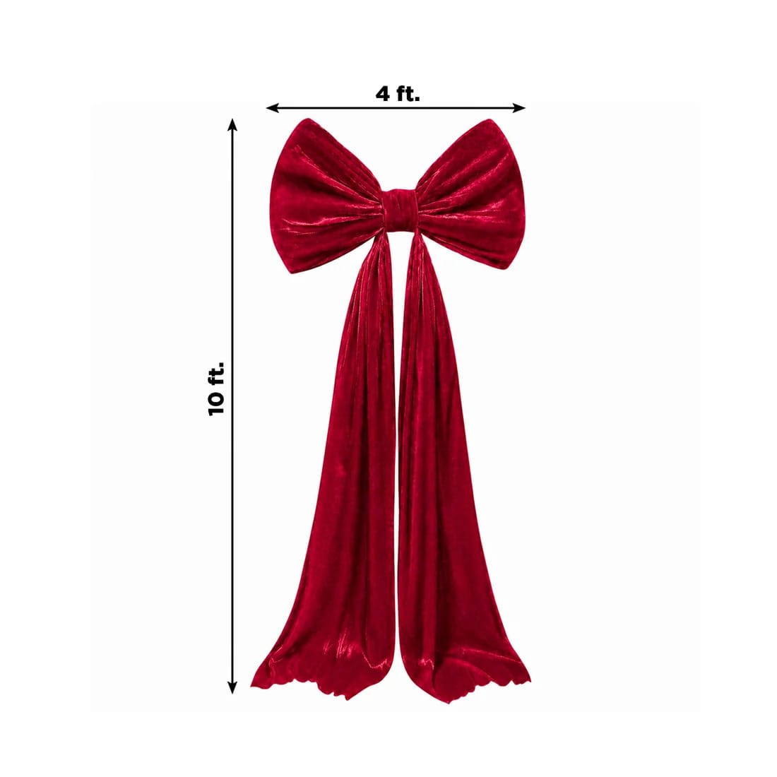 10 ft Giant Velvet Bow Tie Decor for Weddings and Events