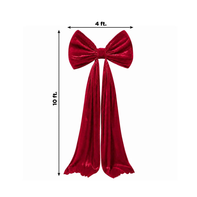 10 ft Giant Velvet Bow Tie Decor for Weddings and Events