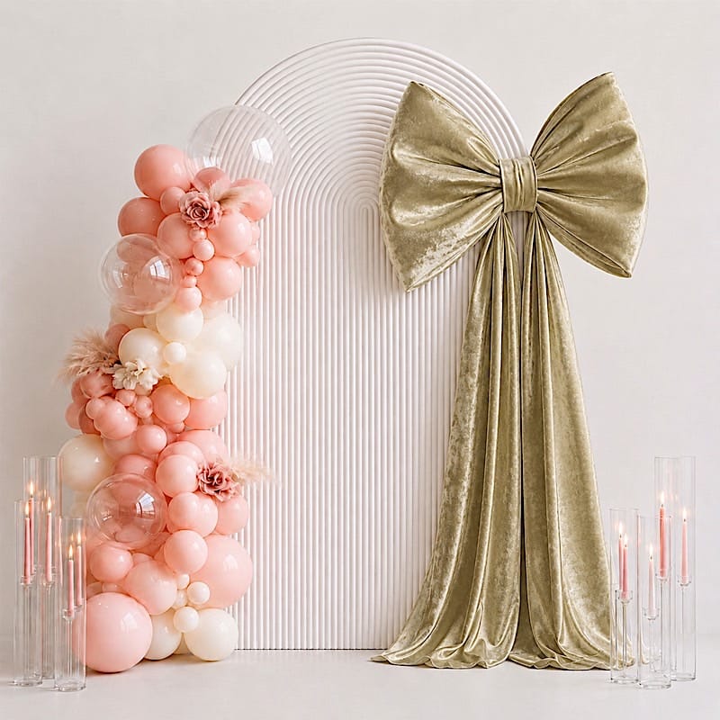10 ft Giant Velvet Bow Tie Decor for Weddings and Events
