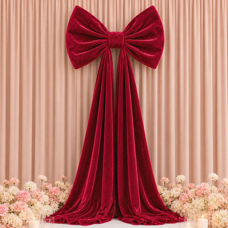 10 ft Giant Velvet Bow Tie Decor for Weddings and Events