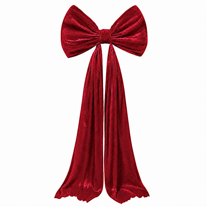 10 ft Giant Velvet Bow Tie Decor for Weddings and Events BKDP_DECOR_BOW_10FT_VEL_BURG