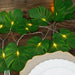 10 ft LED Artificial Monstera Leaves Garland String Lights - Green LEDSTR_ARTI_008_GRN
