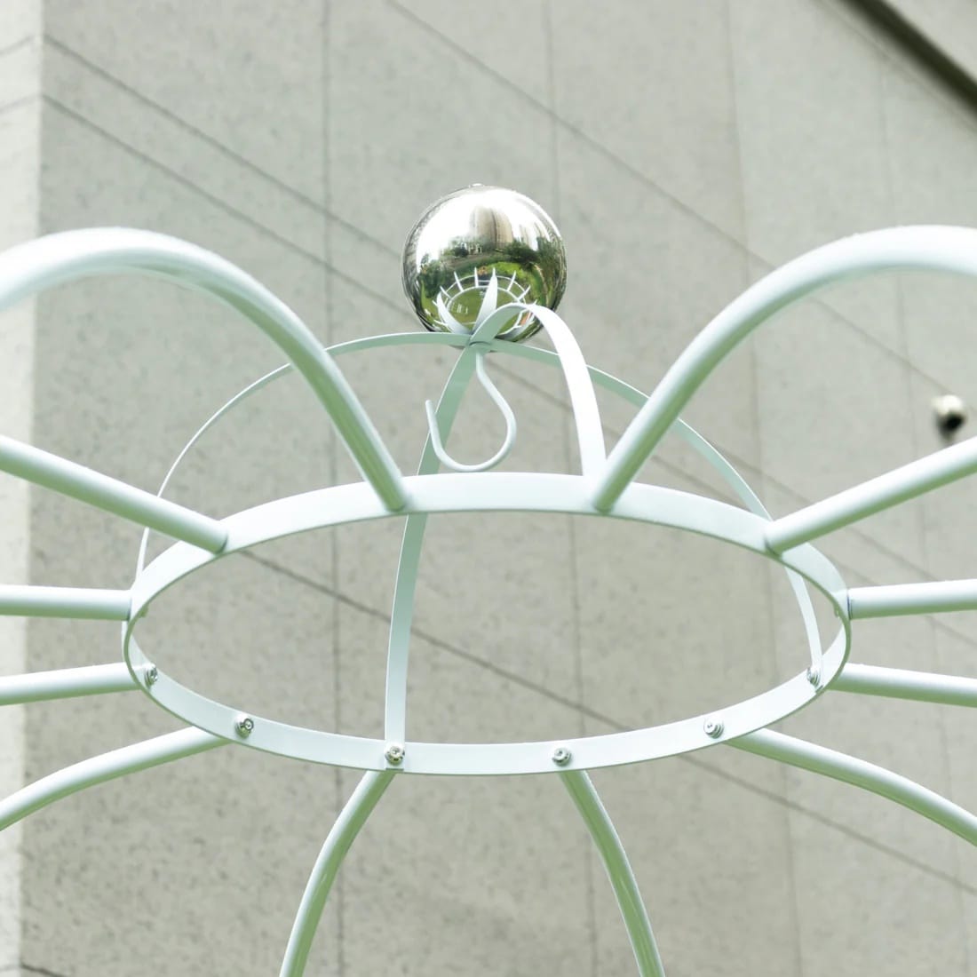 10 ft Metal Birdcage Wedding Arch Backdrop Stand - White BKDP_STND_BDCG_9_WHT