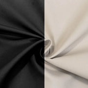 10 ft x 10 ft Blackout Curtains Lamour Satin Drapery Panels - Black and Ivory CUR_PANBLKO_10X10_BLK