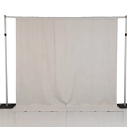 10 ft x 10 ft Blackout Curtains Lamour Satin Drapery Panels - Black and Ivory CUR_PANBLKO_10X10_BLK