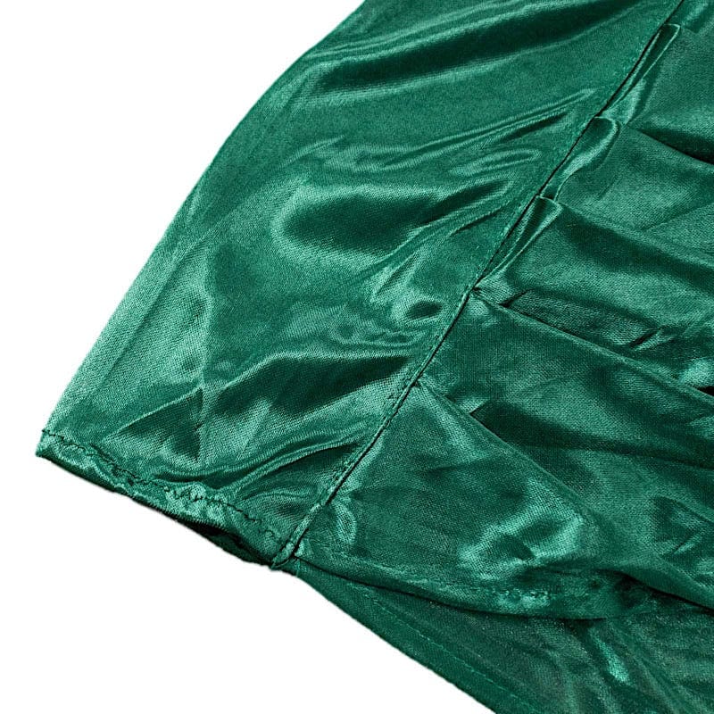 10 ft x 10 ft Double Drape Pleated Satin Wedding Photo Backdrop Curtain