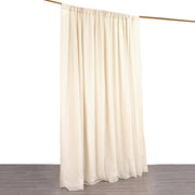 10 ft x 10 ft Polyester and Sheer Chiffon Dual Layer Backdrop Curtain with Rod Pockets