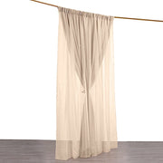 10 ft x 10 ft Polyester and Sheer Chiffon Dual Layer Backdrop Curtain with Rod Pockets