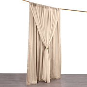 10 ft x 10 ft Polyester and Sheer Chiffon Dual Layer Backdrop Curtain with Rod Pockets