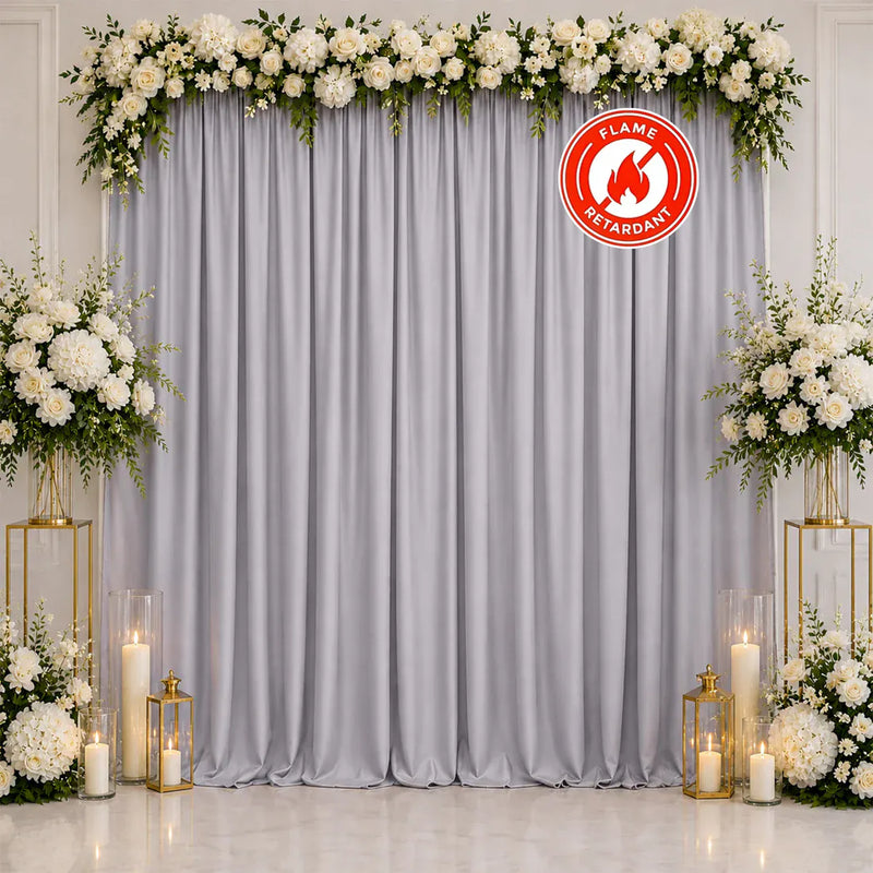 10 ft x 10 ft Polyester Backdrop Curtain Drape Panel with Rod Pocket