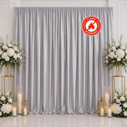 10 ft x 10 ft Polyester Backdrop Curtain Drape Panel with Rod Pocket