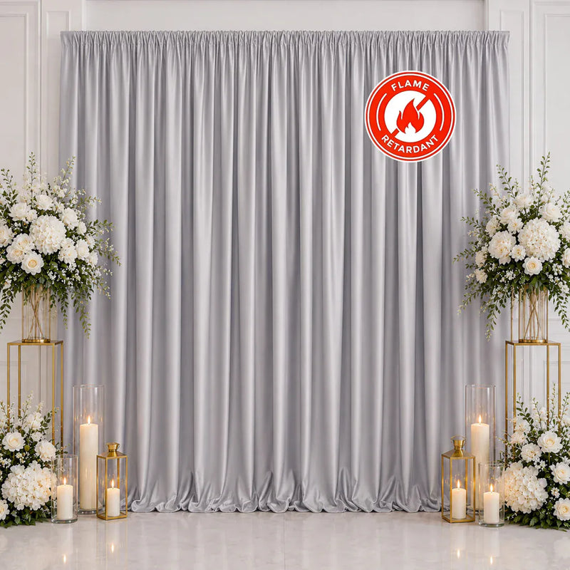 10 ft x 10 ft Polyester Backdrop Curtain Drape Panel with Rod Pocket