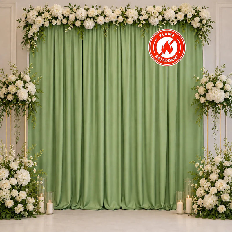 10 ft x 10 ft Polyester Backdrop Curtain Drape Panel with Rod Pocket