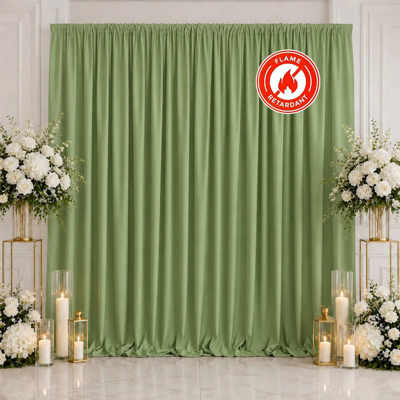 10 ft x 10 ft Polyester Backdrop Curtain Drape Panel with Rod Pocket
