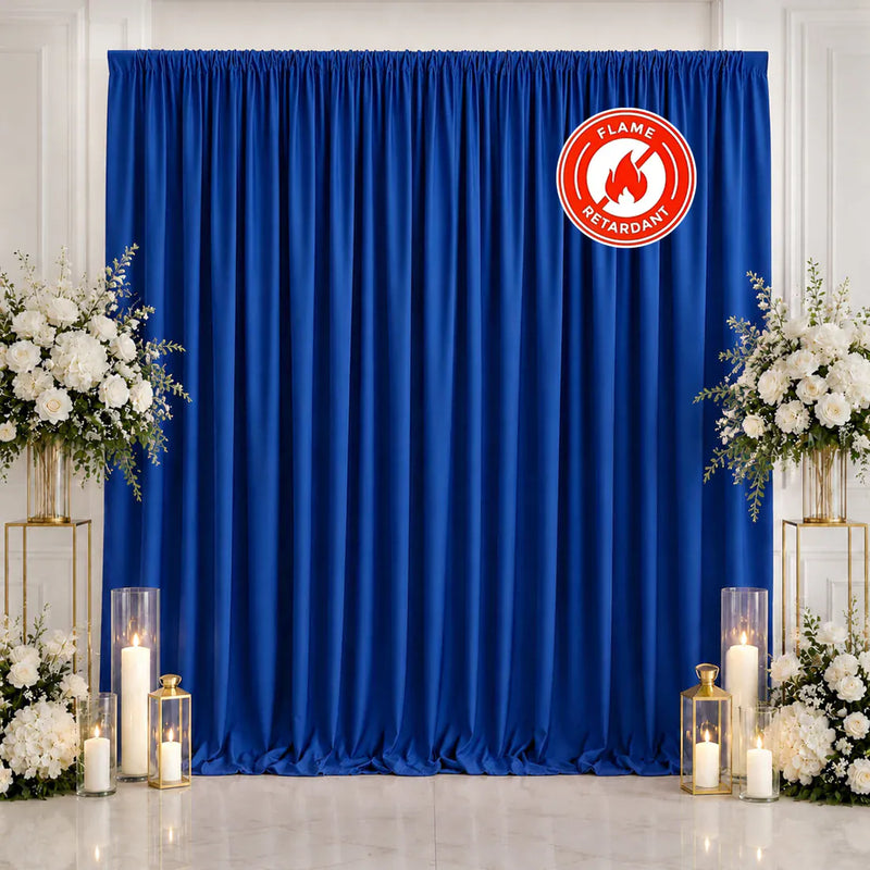 10 ft x 10 ft Polyester Backdrop Curtain Drape Panel with Rod Pocket