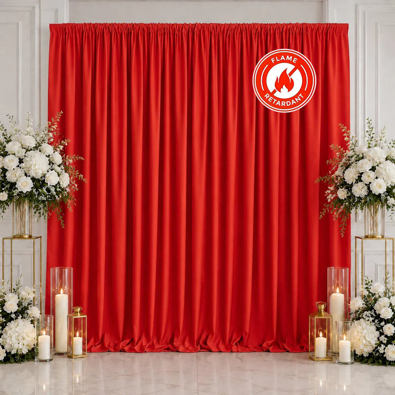 10 ft x 10 ft Polyester Backdrop Curtain Drape Panel with Rod Pocket