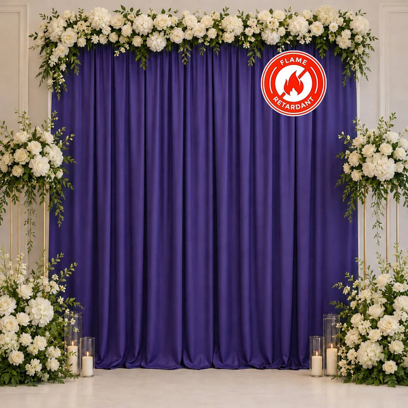 10 ft x 10 ft Polyester Backdrop Curtain Drape Panel with Rod Pocket