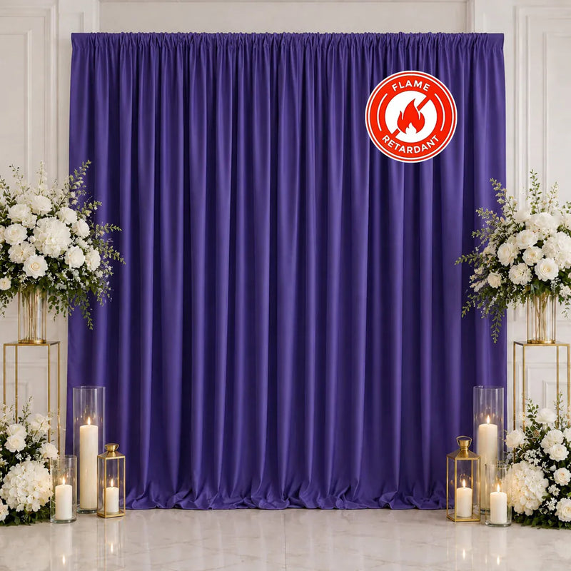 10 ft x 10 ft Polyester Backdrop Curtain Drape Panel with Rod Pocket