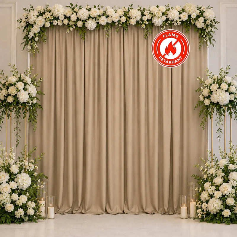 10 ft x 10 ft Polyester Backdrop Curtain Drape Panel with Rod Pocket