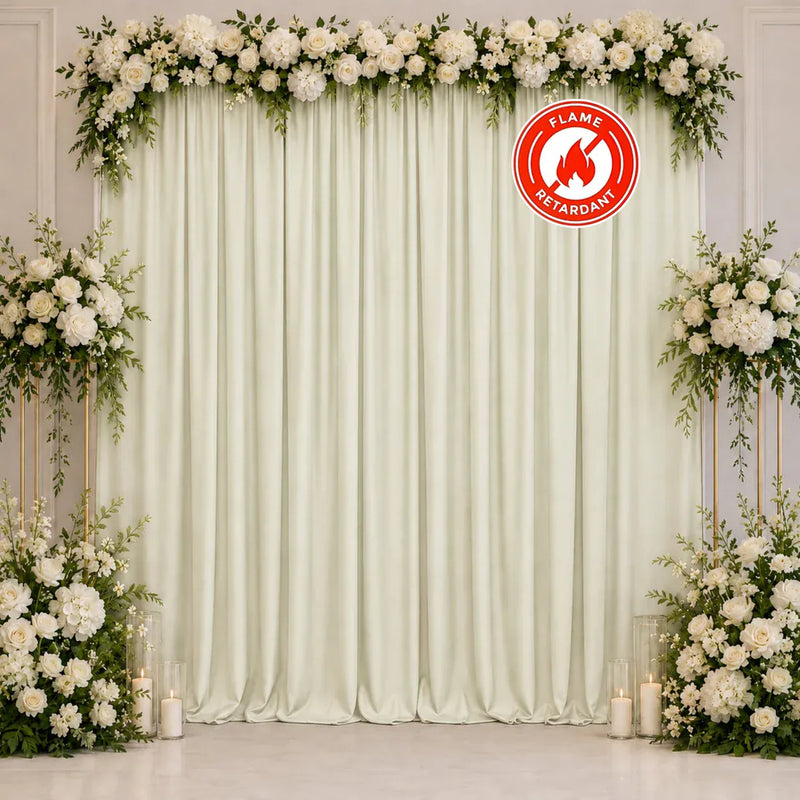 10 ft x 10 ft Polyester Backdrop Curtain Drape Panel with Rod Pocket