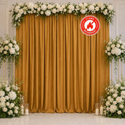 10 ft x 10 ft Polyester Backdrop Curtain Drape Panel with Rod Pocket