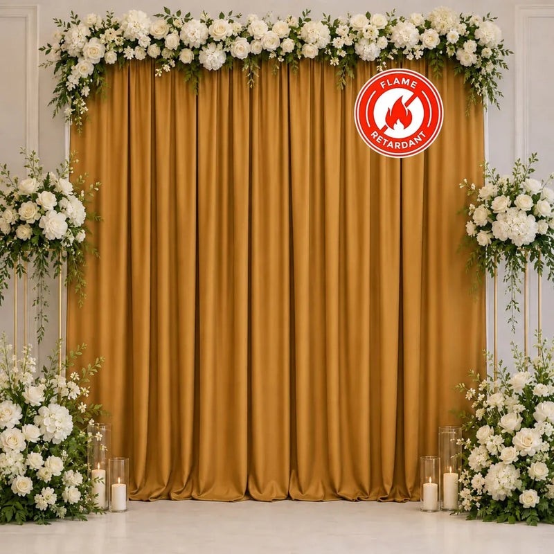 10 ft x 10 ft Polyester Backdrop Curtain Drape Panel with Rod Pocket