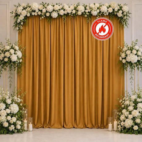 10 ft x 10 ft Polyester Backdrop Curtain Drape Panel with Rod Pocket