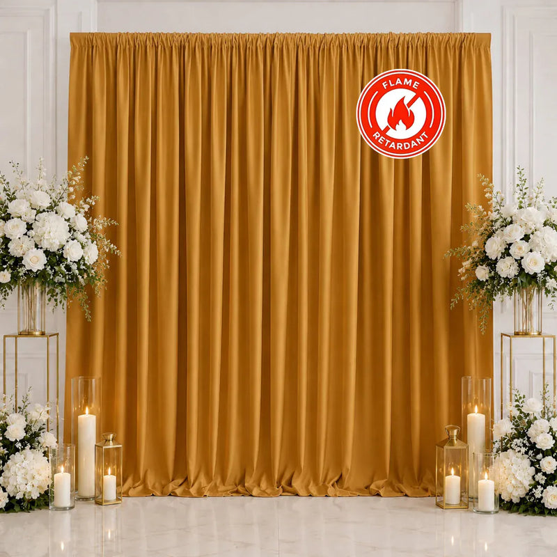 10 ft x 10 ft Polyester Backdrop Curtain Drape Panel with Rod Pocket